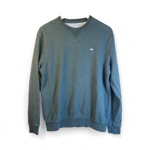 Men's Southern Tide Olive Long Sleeve Upper Deck Pullover Sweater Size Medium